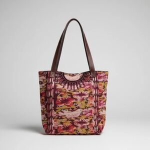 NWT Altiplano Tapestry Leather Tote Bag